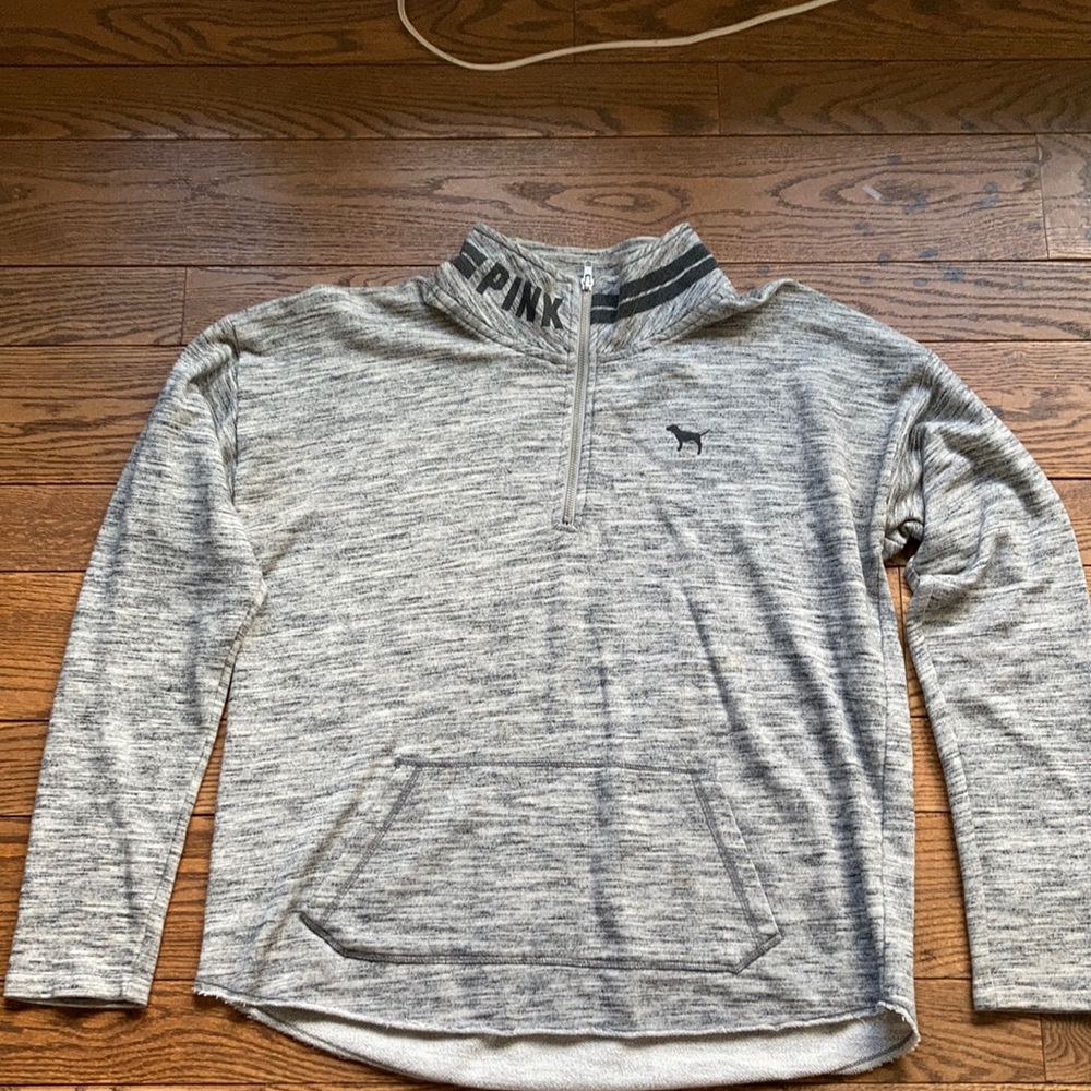 Victoria’s Secret pink zip neck sweatshirt - Picture 1 of 3